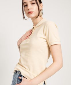 Alternative view of Jahr Marc London Slim Fit Classic Polo Collared T-shirt in Cream