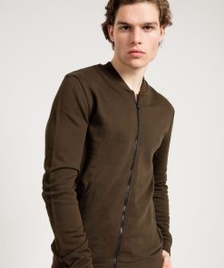 Alternative view of Jahr Marc London Muscle Fit MA1 Bomber Jacket in Khaki