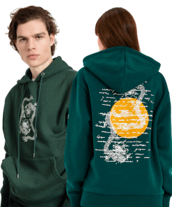 Jahr Marc London Oversized Sweatshirt in Green with Dragon Print