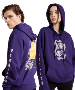 Jahr Marc London Oversized Sweatshirt in Purple with Dragon Print