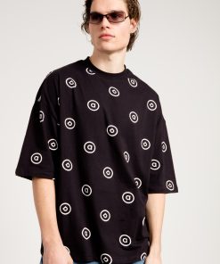 Alternative view of Jahr Marc London Oversized T-shirt with All-over Print in Black