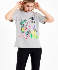 Alternative view of Dunipa Oversized Designer T-shirt in Grey