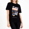 Dunipa Regular Fit Teddy Printed T-shirt in Black