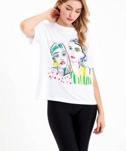 Alternative view of Dunipa Oversized Designer T-shirt in White