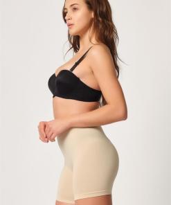 Alternative view of M,I Soft Seamless Midi Shorts in Skin / Code 3003