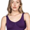 M,I Soft Seamless Sports Bra Bustier in Purple / Code 4005