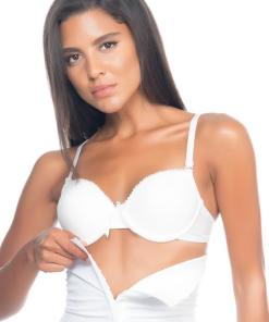 Alternative view of M,I 2026 Front Hook Tummy Shaper in White