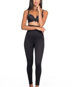 Alternative view of M,I 2045 Anti-Cellulite Shaper Leggings in Black