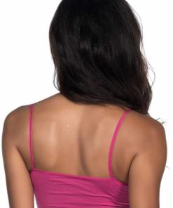 Alternative view of M,I Soft Seamless Thin Strap Bustier Bra in Plum / Code 4003