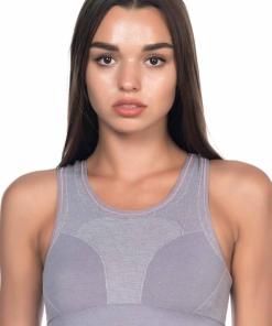 Alternative view of M,I Seamless Double Sports Bra in Grey / Code 4026