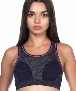 Alternative view of M,I Seamless Double Sports Bra in Navy Blue / Code 4026