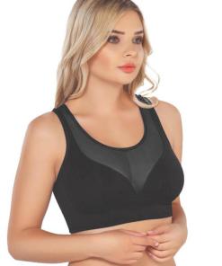 M,I Seamless Tulle Bra in Black / Code  4028