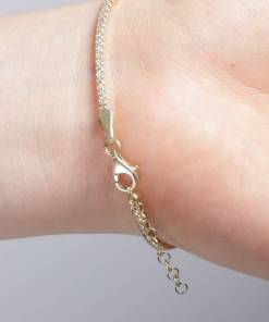 Alternative view of Dunipa BR1004 Silver Bracelet - Gold Colour