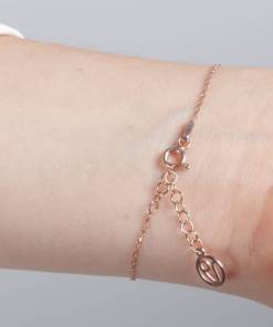 Alternative view of Dunipa BR1005 Silver Cross Bracelet - Gold Colour