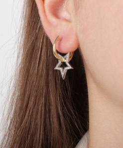 Alternative view of Dunipa ER1012 Silver Stars Earring