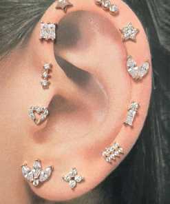 Alternative view of Dunipa ER1014 Silver Earring Set