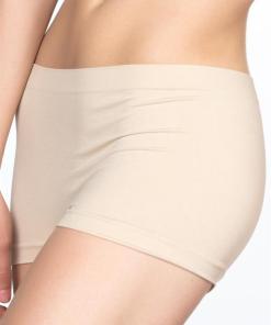 Alternative view of M,I Soft Seamless Mini Shorts in Skin / Code  3000