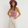 Dunipa Vest Knitwear Blouse in Powder