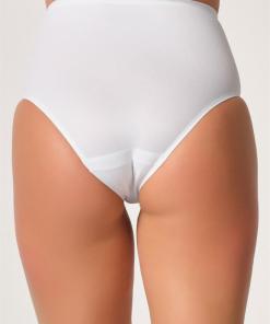 Alternative view of M,I Laser-Cut High Waist Panties in White / Code  2801