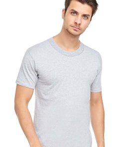 Cennetoglu Crew Neck Cotton T-shirt - Grey