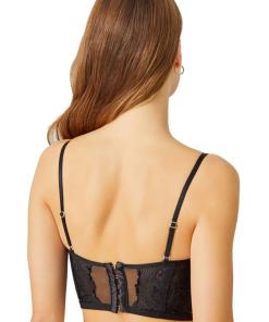 Alternative view of Cottonhill Transparent Lace Women Bralette, Adjustable and Wired - Black