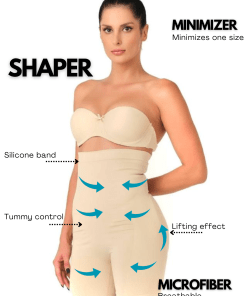 Alternative view of M,I High Waist Body Shaper Shorts in Skin / Code 2007