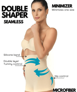 Alternative view of M,I Double Body Shaper Shorts in Skin / Code 2022