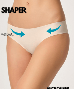 Alternative view of M,I Laser-Cut Shaper Panties in Skin / Code 2701