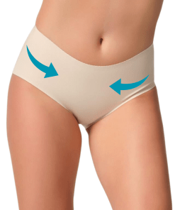 M,I Laser-Cut Shaper Midi Panties in Skin / Code 2702