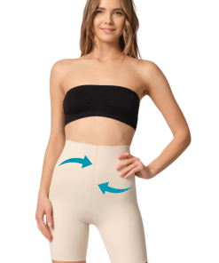 M,I Laser-Cut High Waist Tummy Control Shorts Shapewear in Skin / Code 2707