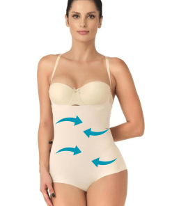M,I Laser-Cut Open Breast Bodysuit Shapewear in Skin / Code 2723