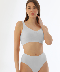 Alternative view of M,I Soft Seamless High Waist Panties in White / Code 3002