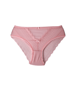 Alternative view of Merry's Secret Midi Panties with Lace Details 3 Pack - Pink, Green, Purple