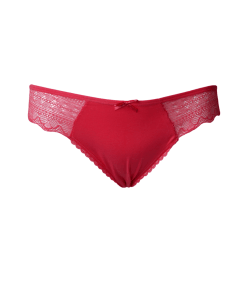 Alternative view of Merry's Secret Mini Panties with Lace and Ribbon Details 3 Pack - Red, Claret Red, Pink