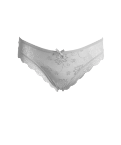 Alternative view of Merry's Secret Mini Panties with Lace and Ribbon Details 3 Pack - Purple, Blue, White