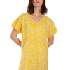 AKER Aztec Printed Cotton Tunic Pareo, Yellow