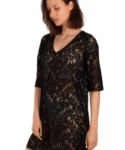 Alternative view of AKER Lace Detailed Tunic Pareo, Black
