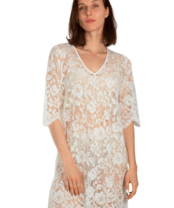 Alternative view of AKER Lace Detailed Tunic Pareo, Cream