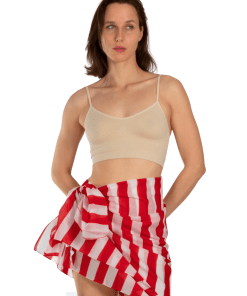 Alternative view of AKER Striped Cotton 140x140 Pareo Red