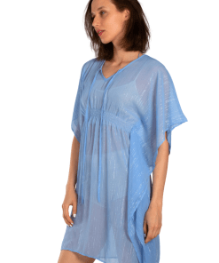 Alternative view of AKER Shirred Tunic Pareo, Blue