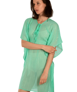Alternative view of AKER Shirred Tunic Pareo, Green