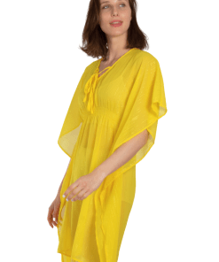 Alternative view of AKER Shirred Tunic Pareo, Yellow