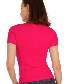 Alternative view of Arancia Crew Neck Short Sleeve Shirt Top, Fuchsia