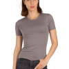 Arancia Crew Neck Short Sleeve Shirt Top, Anthracite