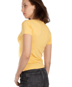 Alternative view of Arancia Crew Neck Short Sleeve Shirt Top, Golden