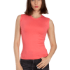Arancia Sleeveless Shirt Top, Salmon Pink