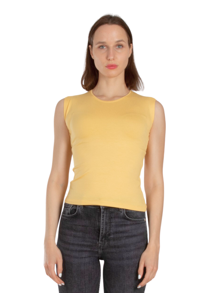 Arancia Sleeveless Shirt Top, Golden