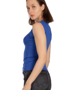 Alternative view of Arancia Sleeveless Shirt Top, Saxe Blue