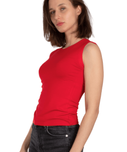 Alternative view of Arancia Sleeveless Shirt Top, Red