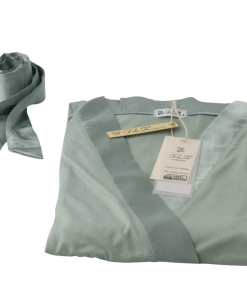 Alternative view of FLZ Kimono Pajamas, Green - Code 2288